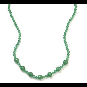 246.90 ctw Green Agate Beads Adj Thread Necklace